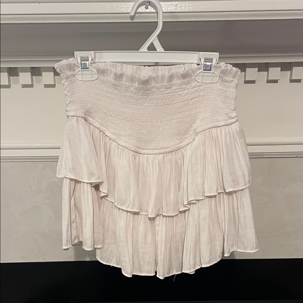 Mustard Seed white Tiered Mini Skirt